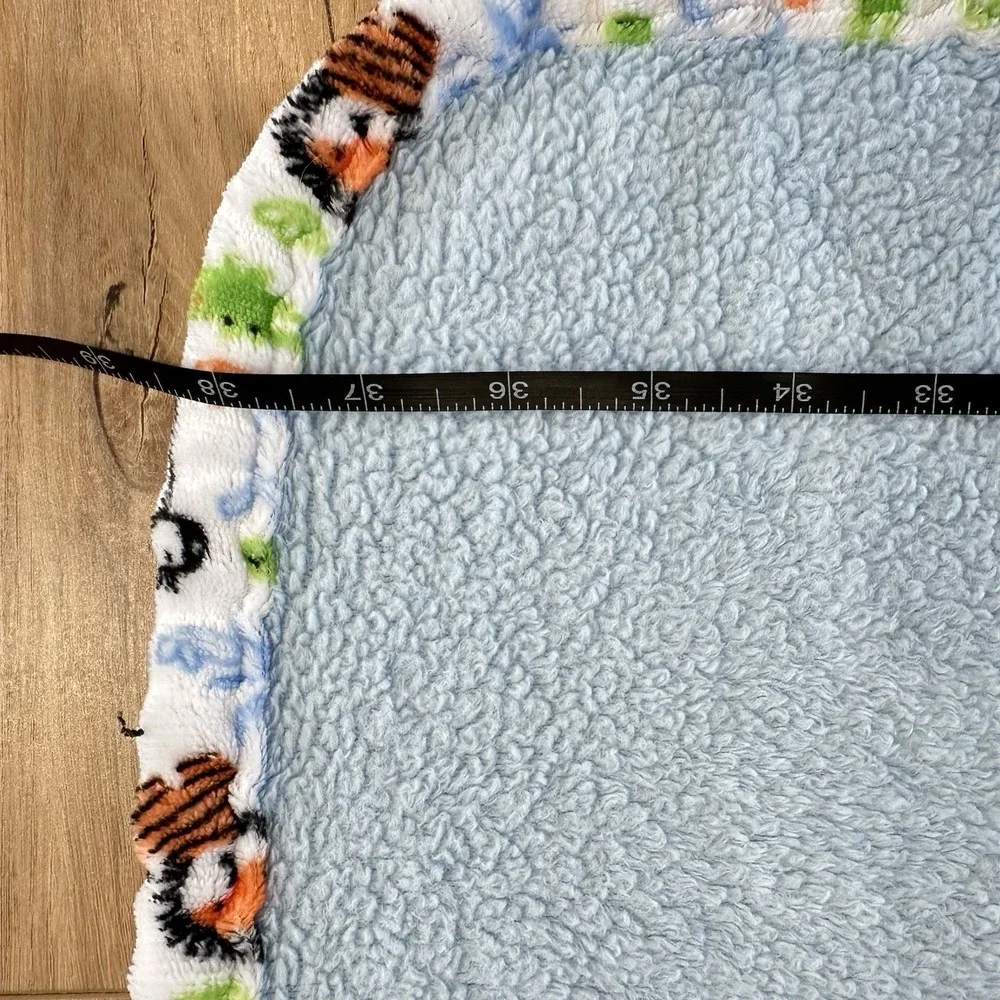 Le Bebe Favorite Baby Lovey‎ Blanket Blue Zebra Giraffe Jungle Zoo Animal